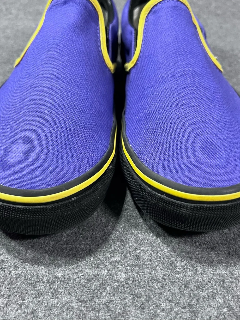 VANS Custom Classic Wide Slip On Sneakers Purple/Gold Game Day ECU Womens Size 8